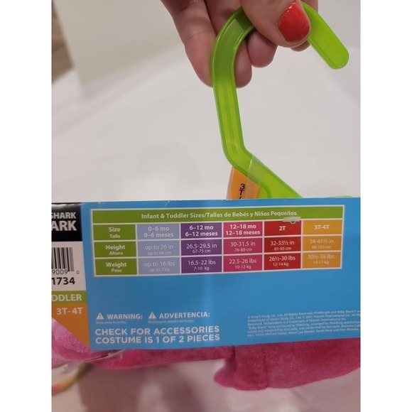 Rubie's Toddler 3T-4T Pink Mommy Shark Costume with Sound Chip - Picture 6 of 7